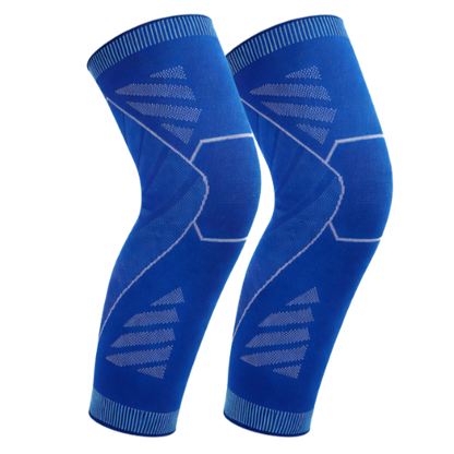 Wolf Full-Leg Compression Sleeves (Pair) - Blue