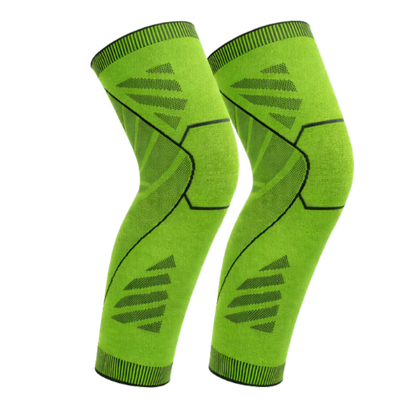 Wolf Full-Leg Compression Sleeves (Pair) - Green