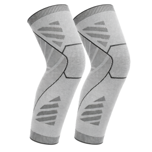 Wolf Full-Leg Compression Sleeves (Pair) - White