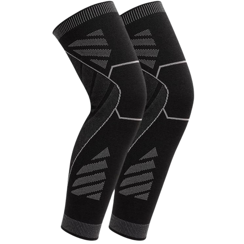 Wolf Full-Leg Compression Sleeves (Pair) - Black