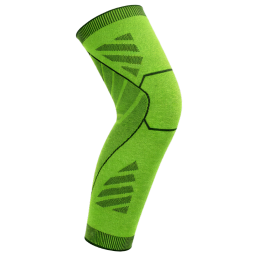 Wolf Full-Leg Compression Sleeves (Single) - Green