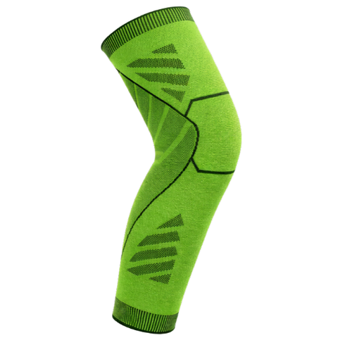 Wolf Full-Leg Compression Sleeves (Single) - Green