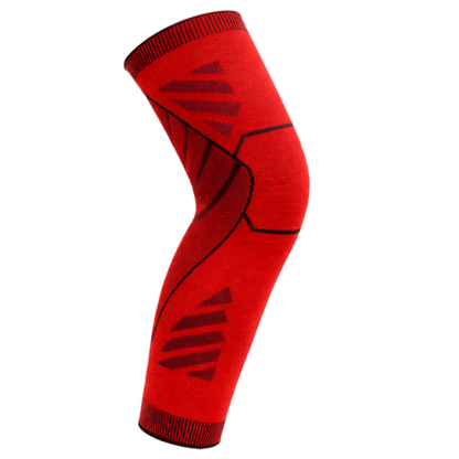 Wolf Full-Leg Compression Sleeves (Single) - Red